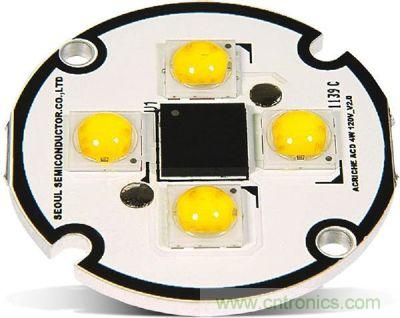 Acrich2　ACLED在LED數量增加、亮度表現提升，可直接AC電源驅動，簡省驅動電路設計空間與成本