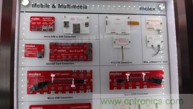 Molex MicroSIM、MicroSD、MicroUSB和MicroHDMI連接器