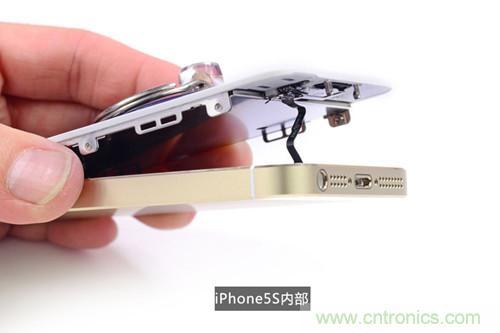 土豪金iPhone 5S拆解：內部結構升級，維修難度增加