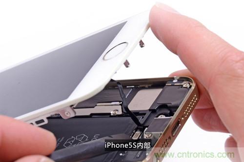 土豪金iPhone 5S拆解：內部結構升級，維修難度增加