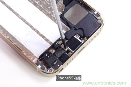 土豪金iPhone 5S拆解：內部結構升級，維修難度增加