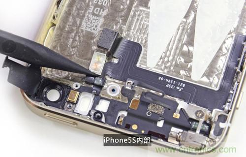 土豪金iPhone 5S拆解：內部結構升級，維修難度增加