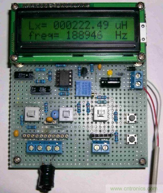 DIY集電容、電感和頻率為一體的測量儀器