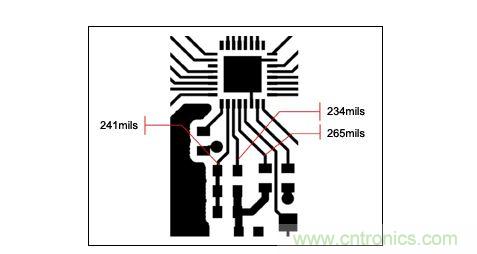一個緊湊的PCB布局，寄生效應會對電路產生影響。
