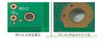 螺絲孔金屬化，焊盤設計不合理