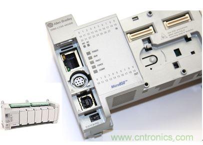 圖1：Allen-Bradley Micro850可編程邏輯控制器(PLC)的價格約為500美元，是高度堅固、可配置、隔離性和易用性方面的標桿，盡管有PC/嵌入式計算設備的競爭，仍在工廠自動化領域中保持著強勢地位。