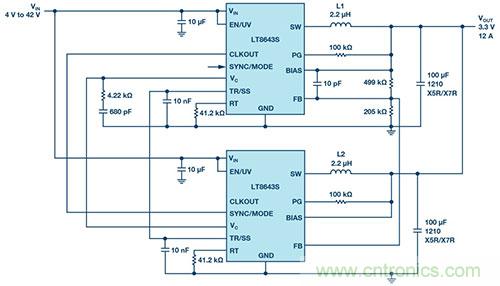 42 V、6 A（峰值7 A）、超低EMI輻射、高效率降壓型穩壓器