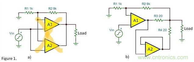 并聯運放以獲取雙倍輸出電流是可行的嗎？