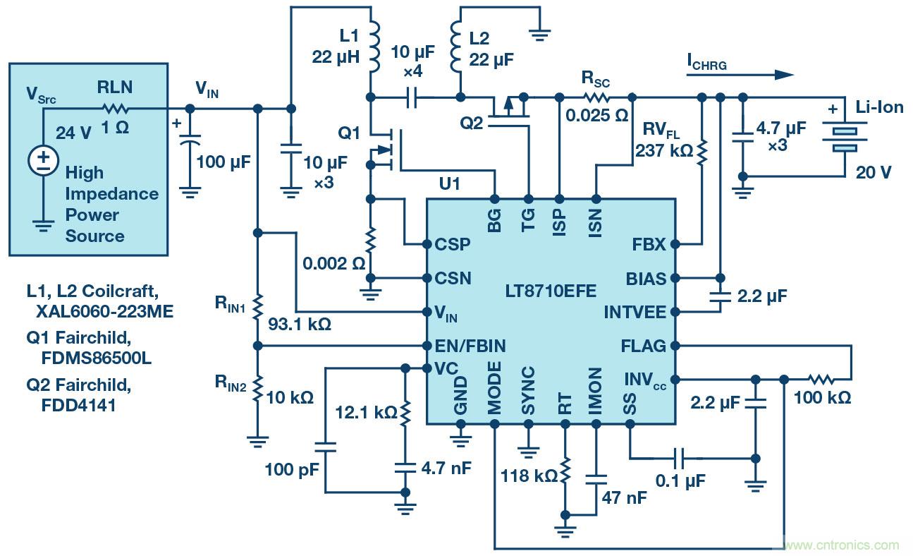 LT8710多功能 DC/DC控制器解決了高阻抗、超長工業電源線的電壓降問題