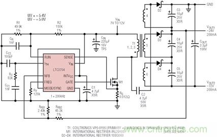 具有負反饋引腳和用于負輸出電源的高性能、單端控制器IC