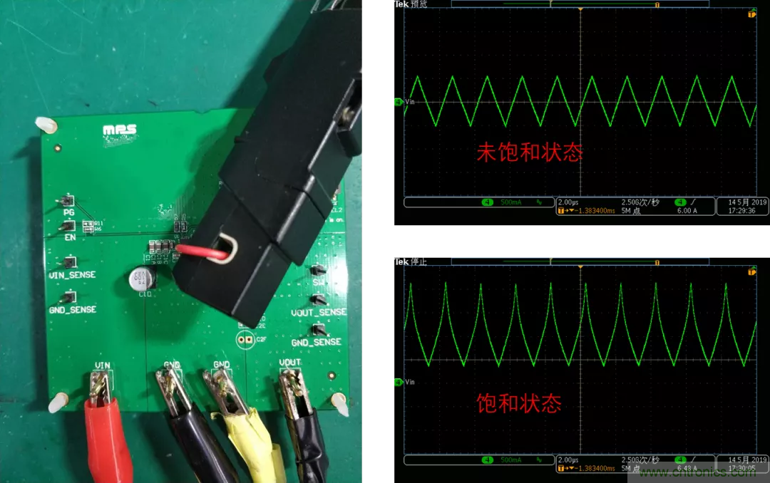 如何判斷電感飽和？