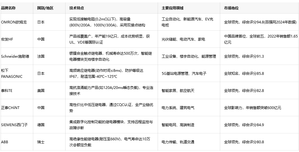 電力繼電器技術全景：原理、選型與品牌戰略
