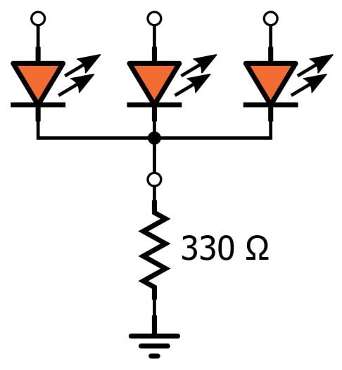 LED 陣列：一個電阻器還是多個？
