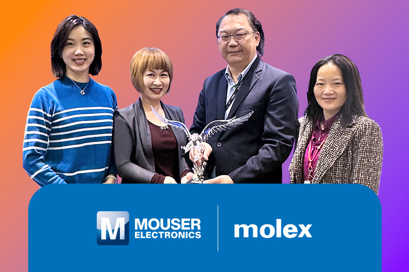 七連冠！貿澤電子蟬聯Molex亞太區年度電子目錄代理商大獎