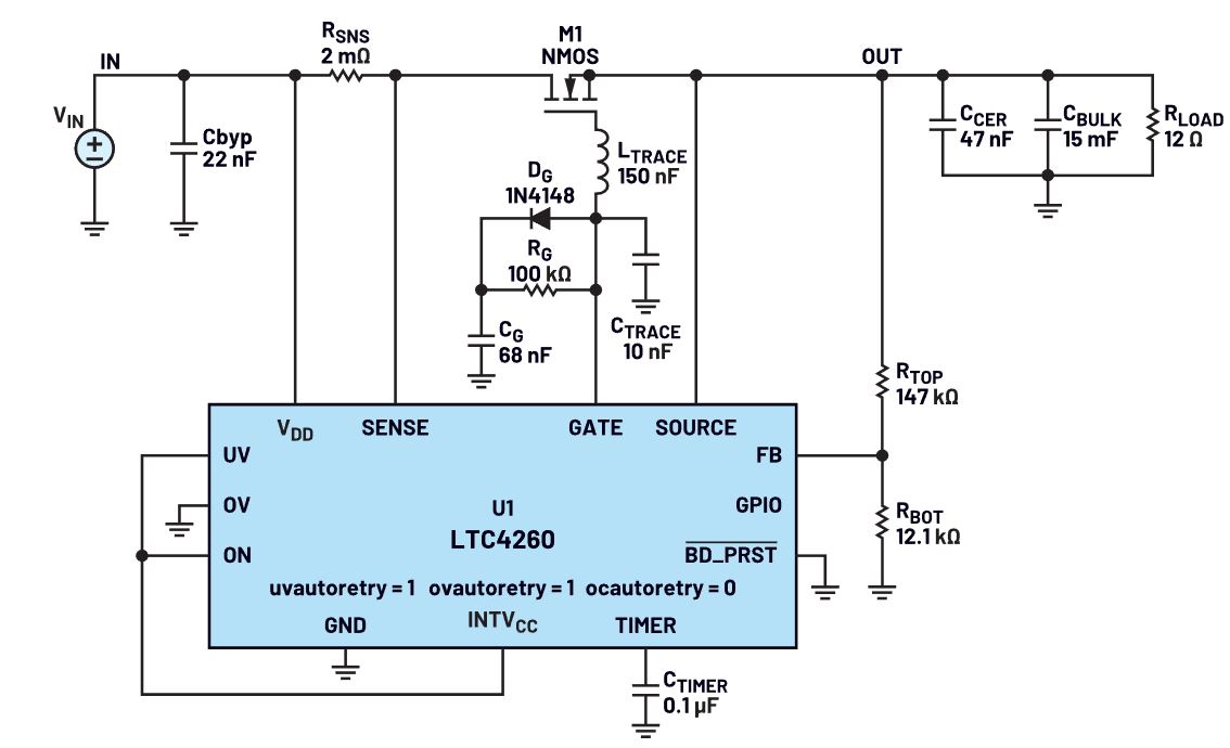 我的熱插拔控制器電路為何會振蕩？